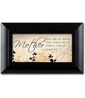 Mother You Are An Angel Inspirational Black Cottage Garden Petite Music Jewelry Box Plays Wonderful World