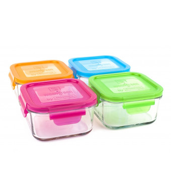 Wean Green Garden Pack Lunch Cubes Glass Food Containers