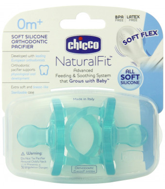 Chicco Pacifier Soft Silicone, Blue, 0 Months Plus
