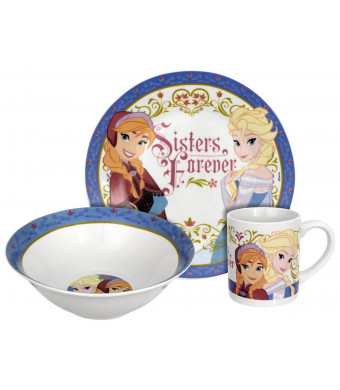 Disney Frozen Sisters Forever 3-Piece Dinnerware Set