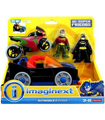 Fisher-Price DC Super Friends Imaginext Batmobile and Cycle Toy