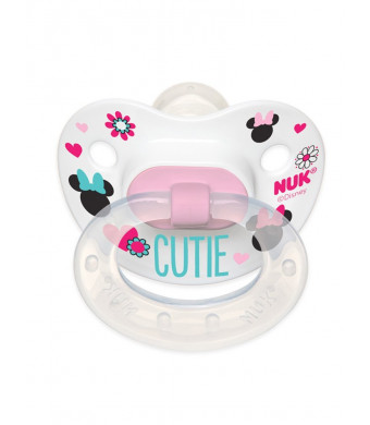 NUK Disney Baby Minnie Mouse Puller Pacifier in Assorted Colors and Styles, 0-6 Months