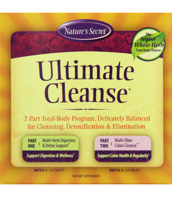 Nature's Secret Ultimate Cleanse 2-Part Program to Support Detoxification and Cleansing Tablets (2, 120-Count Bottles)