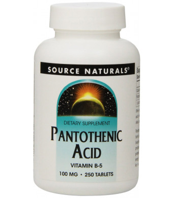 Source Naturals Pantothenic Acid, 100mg, 250 Tablets
