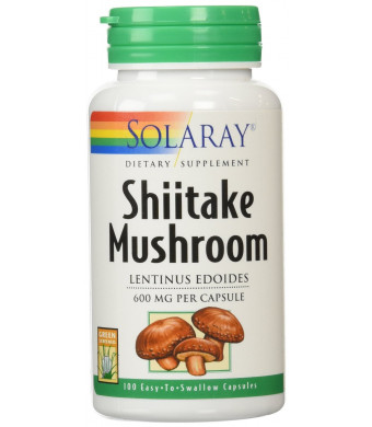 Solaray Shiitake Mushroom Capsules, 600 mg, 100 Count