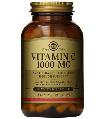 Solgar Vitamin C Vegetable Capsules, 1000 Mg, 100 Count