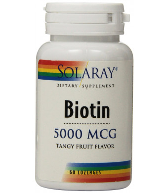 Solaray Biotin Lozenge, 5000 mcg, 60 Count