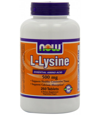Now Foods L-Lysine 500mg, 250 Tablets