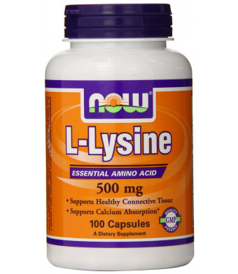 NOW Foods L-Lysine 500mg, 100 Capsules