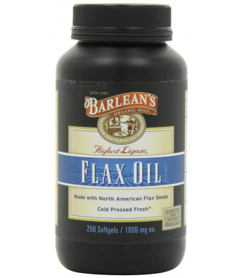 Barlean's Organic Oils High Lignan Flax Oil, 250 Count, 1000 mg ea.