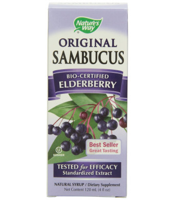 Nature's Way Sambucus Syrup, Elderberry, 4-Ounce