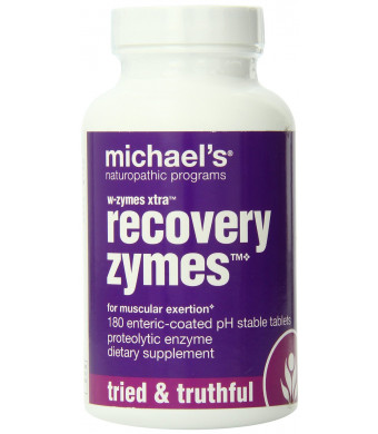 Michael's Naturopathic Programs Xtra Recovery W-Zymes - 10x Pancreatin Nutritional Supplements, 180 Count