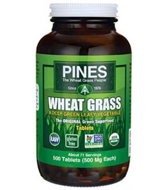 Pines International Wheat Grass Powder 500 mg 500 tabs