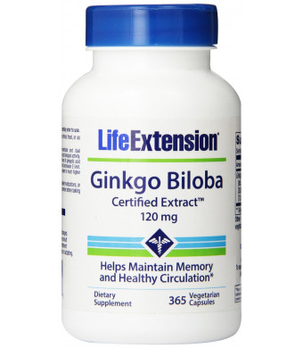 Life Extension Ginkgo Biloba 120mg 365 Capsules