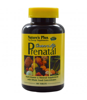 Nature's Plus Source of Life Prenatal Multi-Vitamin -- 180 Tablets