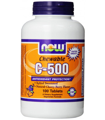 Now Foods C-500 Chewable, Cherry-Berry, Tablets, 100-Count