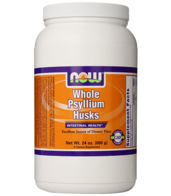 NOW Foods Whole Psyllium Husk, 24 Ounce Bottle