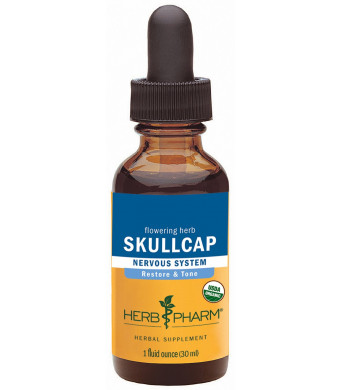 Herb Pharm Certified Organic Skullcap Extract for Nervous System Support - 1 Ounce