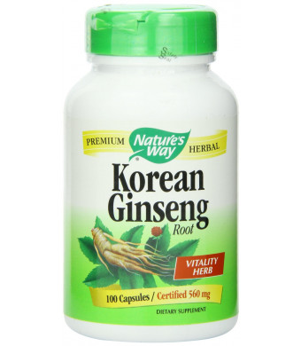 Nature's Way Ginseng, Korean, 100 Capsules, 560 mg