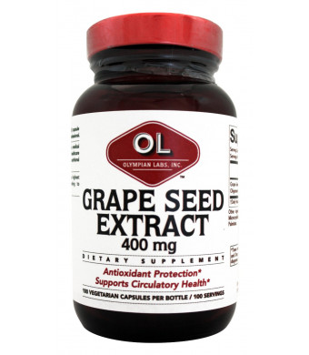 Olympian Labs Grape Seed Extract 400mg, 100 capsules bottle