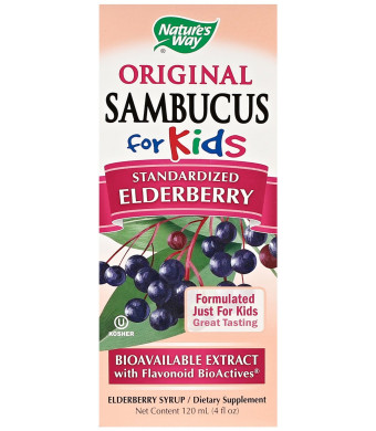Nature's Way Sambucus for Kids, Elderberry Flavored, 4-Ounce