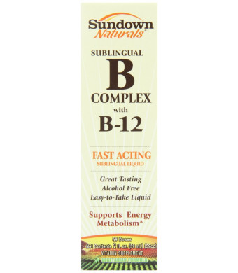 Sundown Vitamin B12 Complex Sublingual Liquid, 2 Oz