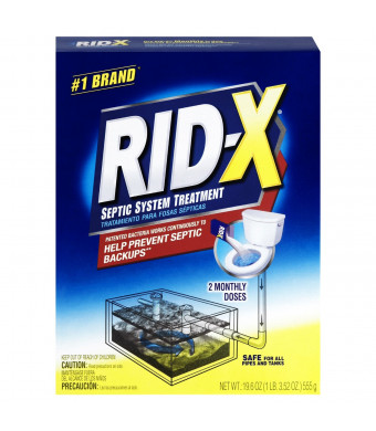RID-X Septic Tank System Treatment Powder, 2-Dose, 19.6 Ounce