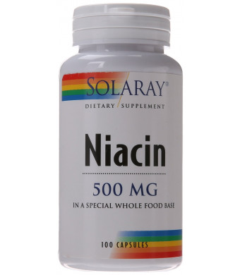 Solaray Niacin Capsules, 500 mg, 100 Count