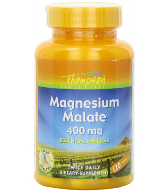 Thompson Magnesium Malate Tablets, 400 Mg, 120 Count