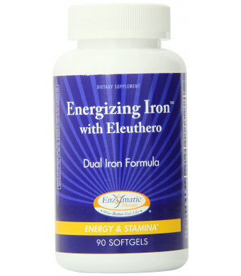 Enzymatic Therapy Energizing Iron with Eleuthero Softgels, 90 Count