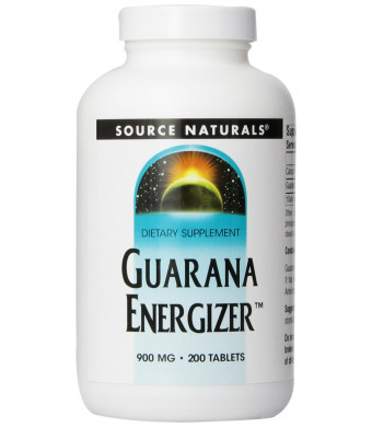 Source Naturals Guarana Energizer 900mg, 200 Tablets