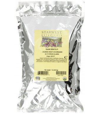 Starwest Botanicals Organic Licorice Root Cut, 1 Pound Bags
