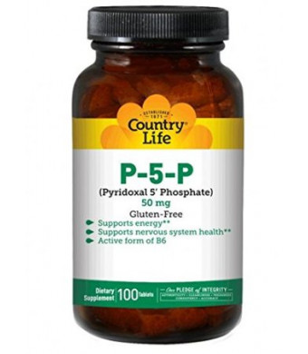 Country Life P-5-P (Pyridoxal Phosphate) 50 mg, 100-Count