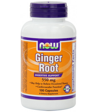 NOW Foods Ginger Root, 100 Capsules / 550mg