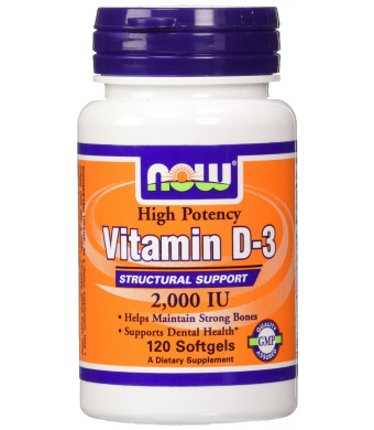 NOW Foods Vitamin D-3, 2,000 IU, 120 Softgels