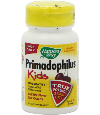 Nature's Way Primadophilus for Kids, Cherry, 30 Count (Pack of 2)