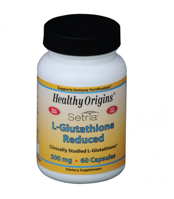 Healthy Origins L-Glutathione Natural Multi Vitamins, 500 Mg Reduced, 60 Count