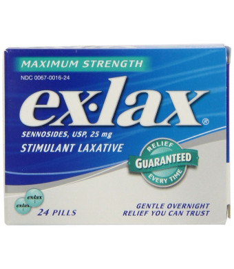 Ex-Lax Maximum Strength Laxative, 24-Count Pills