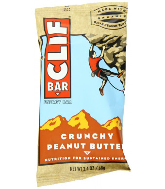 CLIF ENERGY BAR, Crunchy Peanut Butter, 12 Count (Pack of 2)