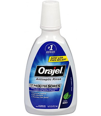 Orajel Antiseptic Mouth Sore Rinse, 16 Fluid Ounce