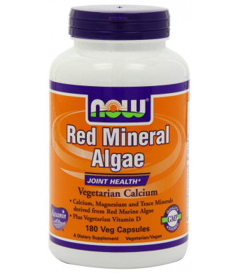 Now Foods Red Mineral Algae, aquamin, Veg-Capsules, 180-Count