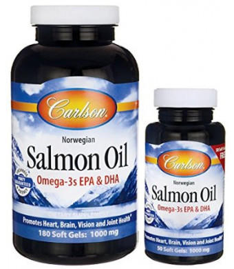 Carlson Salmon Oil, 180 + 50 Softgels 1000 Mg