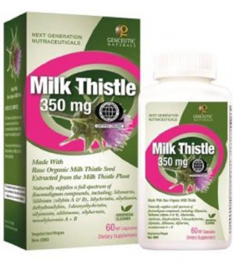 Genceutic Naturals Organic Milk Thistle Dietary Supplement, 60-Count