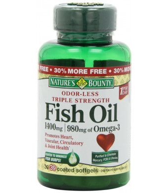 Nature's Bounty Triple Strength One-per-day Fish Oil 1400 mg, 980 mg Omega-3, 39 Softgels