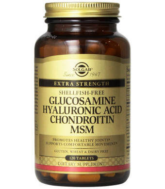 Solgar Glucosamine Hyaluronic Acid Chondroitin MSM Tablets, 120 Count
