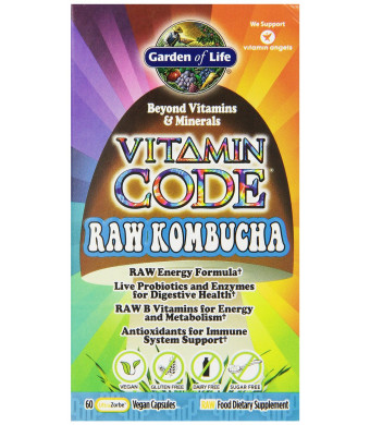 Garden of Life Vitamin Code RAW Kombucha, 60 Capsules