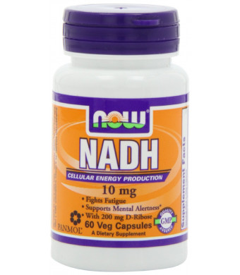 NOW Foods Nadh 10mg/ Ribose 200mg Energy 60 Vcaps