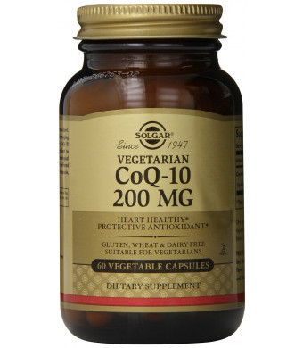Solgar Vegetarian CoQ-10 Vegetable Capsules, 200 Mg, 60 Count