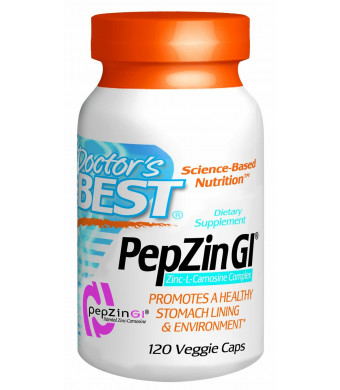 Doctor's Best PepZin GI (37.5 Mg), 120 Veggie Caps, 120-Count