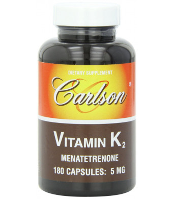Carlson Labs Vitamin K-2, 5mg, 180 Capsules